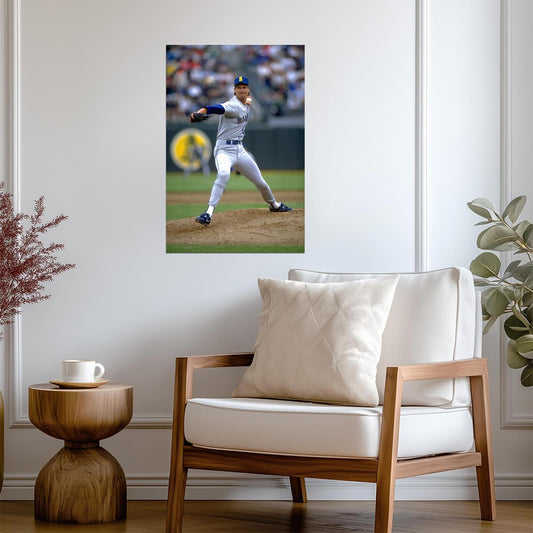 Randy Johnson Seattle Mariners | Vintage Pitching Motion | Baseball Legend Poster - Sports Poster