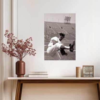Sandy Koufax Los Angeles Dodgers | Black and White Photo | Vintage Baseball Poster - Sports Poster