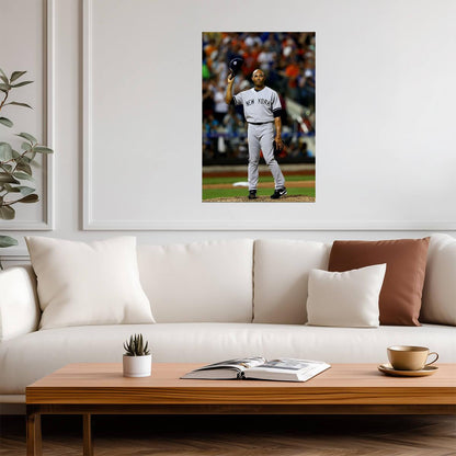 Mariano Rivera New York Yankees | Waving to Crowd | Baseball Legend Poster - Sports Poster