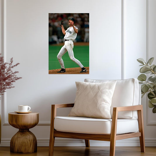 Randy Johnson Seattle Mariners | Game Celebration | Vintage Baseball Poster - Sports Poster