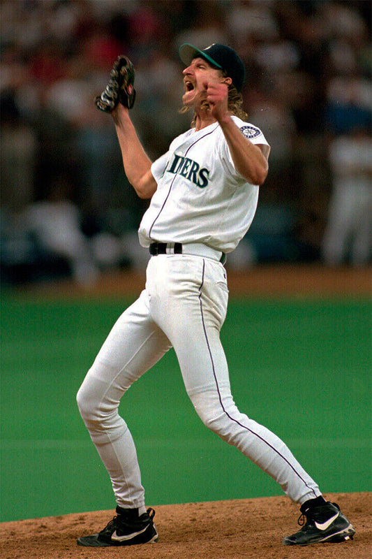 Randy Johnson Seattle Mariners | Game Celebration | Vintage Baseball Poster - Sports Poster