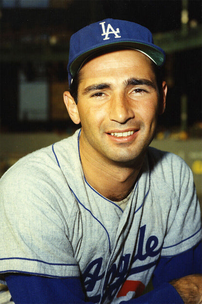 Sandy Koufax Los Angeles Dodgers | Vintage Player Portrait | Baseball Legend Poster - Sports Poster