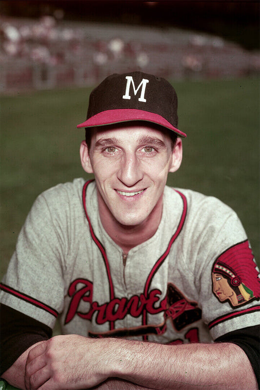Warren Spahn Milwaukee Braves | Vintage Player Portrait | Baseball Legend Poster - Sports Poster