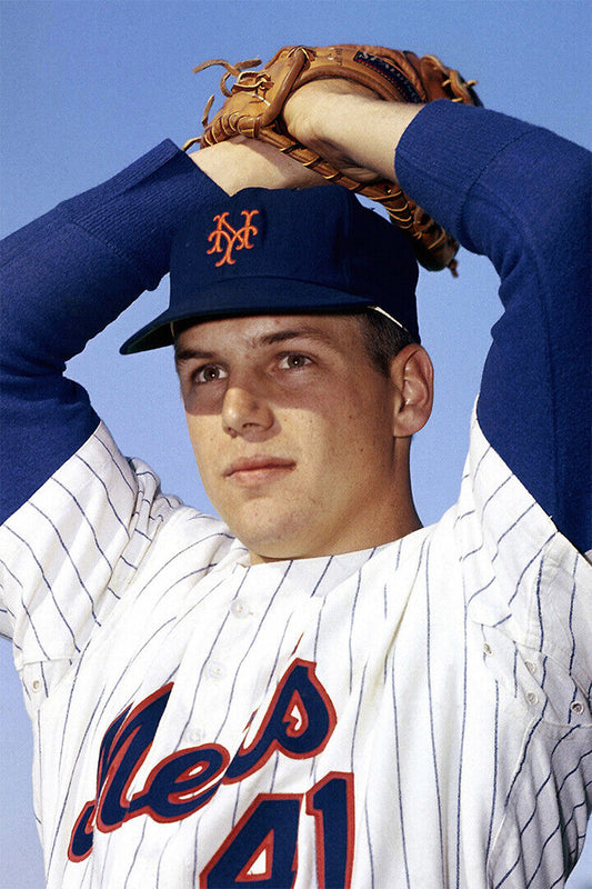 Tom Seaver New York Mets | Vintage Player Portrait | Baseball Legend Poster - Sports Poster