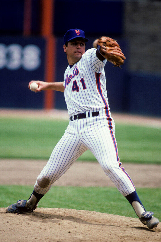 Tom Seaver New York Mets | Pitching Action Photo | Baseball Legend Poster - Sports Poster