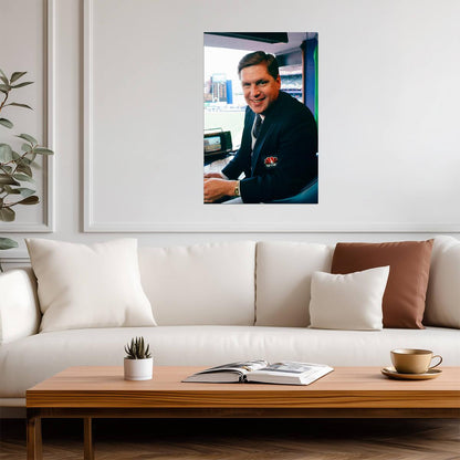 Tom Seaver as Broadcaster | NBC Sports Photo Poster | Baseball Legend Wall Art - Vintage & Retro Poster