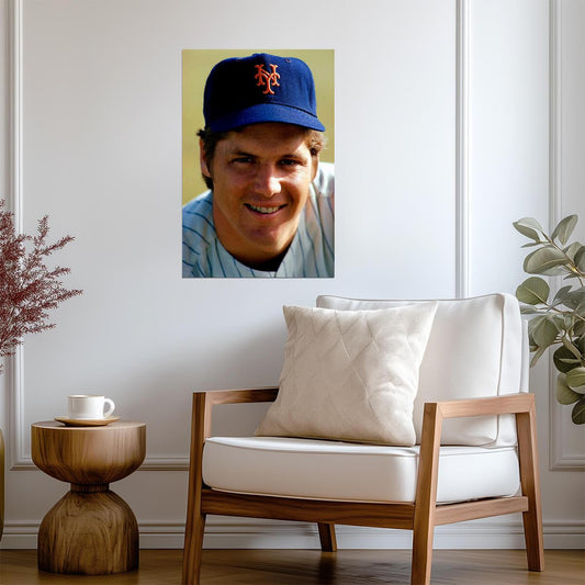 Tom Seaver Portrait | New York Mets Poster | Vintage Sports Photography - Vintage & Retro Poster