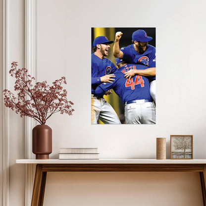Chicago Cubs 2016 World Series Celebration | Anthony Rizzo Photo | MLB Champions Poster - Sports Poster