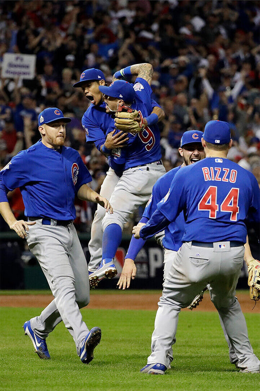 Chicago Cubs 2016 World Series Celebration | Team Victory Jump | MLB Champions Poster - Sports Poster