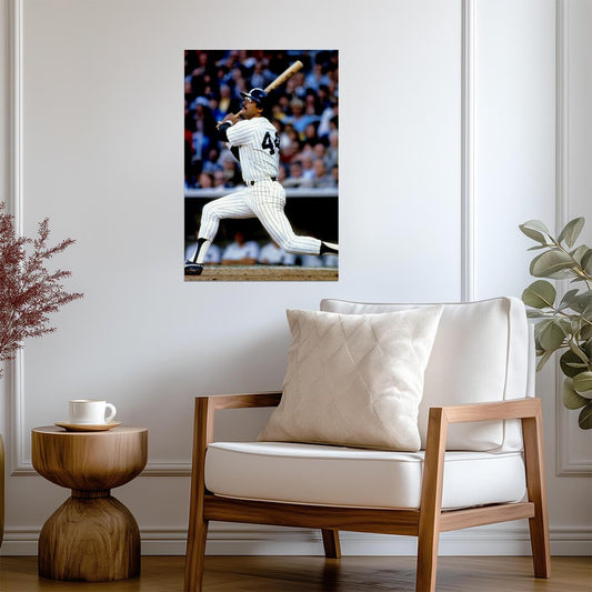 Reggie Jackson New York Yankees | "Mr. October" At Bat | Vintage Baseball Poster - Sports Poster
