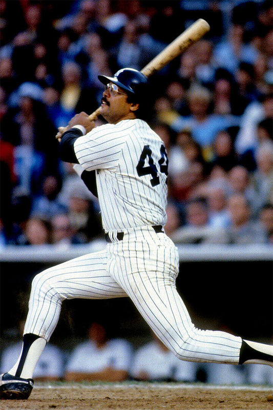 Reggie Jackson New York Yankees | "Mr. October" At Bat | Vintage Baseball Poster - Sports Poster
