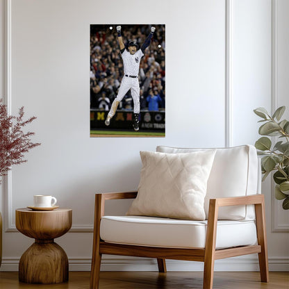 Derek Jeter Final At-Bat | Yankee Stadium Walk-Off | Historic Baseball Poster - Sports Poster