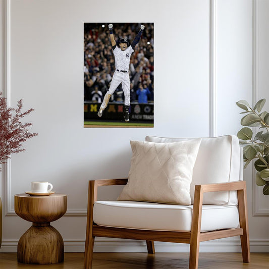 Derek Jeter Final At-Bat | Yankee Stadium Walk-Off | Historic Baseball Poster - Sports Poster