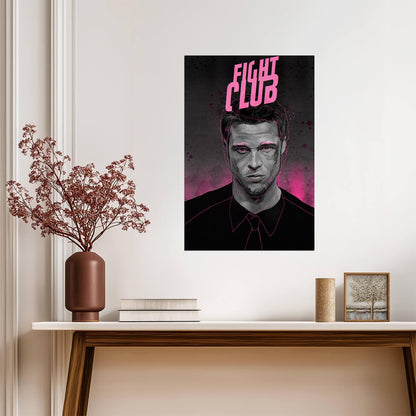 Fight Club | Brad Pitt as Tyler Durden Portrait | Movie Poster - Movies & TV Poster