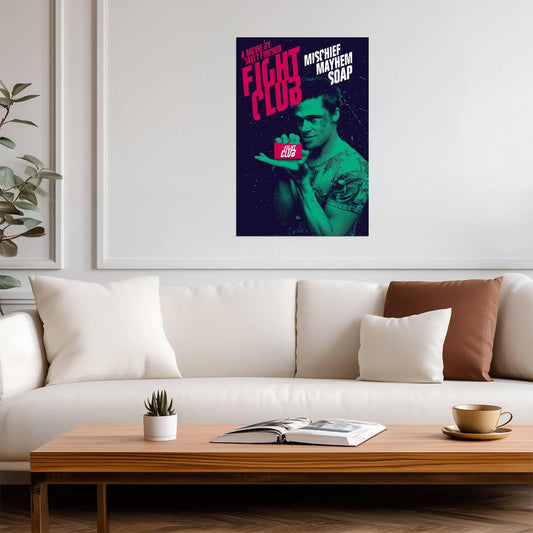 Fight Club | "Mischief Mayhem Soap" Quote Poster | Tyler Durden Art - Movies & TV Poster