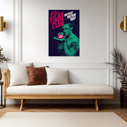 Fight Club | "Mischief Mayhem Soap" Quote Poster | Tyler Durden Art - Movies & TV Poster