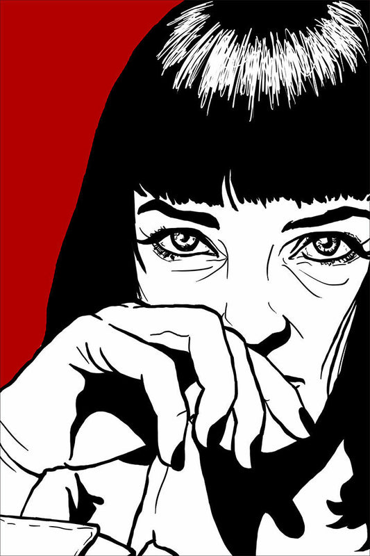 Pulp Fiction | Minimalist Mia Wallace Art | Uma Thurman Poster - Movies & TV Poster