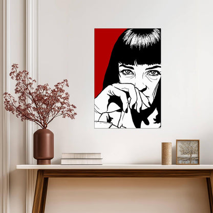Pulp Fiction | Minimalist Mia Wallace Art | Uma Thurman Poster - Movies & TV Poster