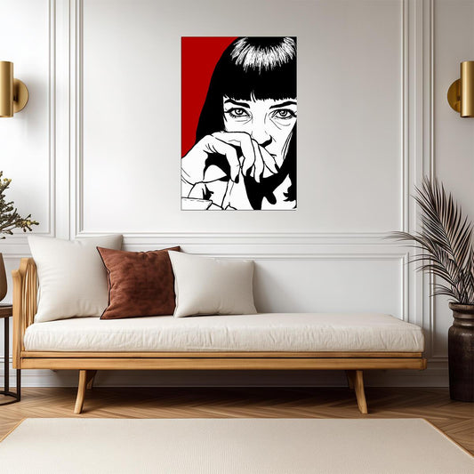 Pulp Fiction | Minimalist Mia Wallace Art | Uma Thurman Poster - Movies & TV Poster