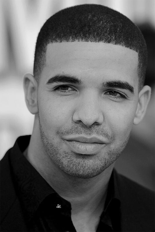 Drake | Black and White Portrait | Hip Hop Music Poster