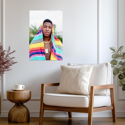 YoungBoy Never Broke Again | Rapper Portrait | Hip Hop Music Poster