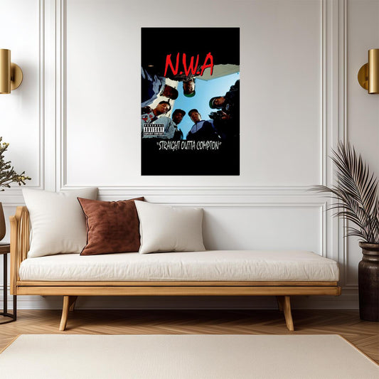 N.W.A. Straight Outta Compton | Album Cover Poster | 80s Hip Hop Wall Art