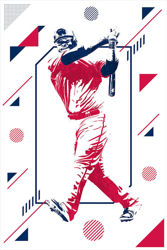 Miguel Sano Minnesota Twins | Geometric Art Style | Modern Baseball Poster - Sports Poster