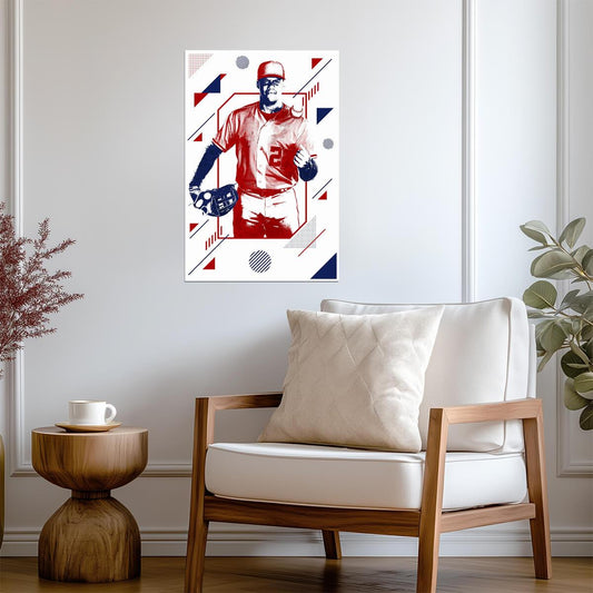 Juan Soto Washington Nationals | Geometric Art Style | Modern Baseball Poster - Sports Poster