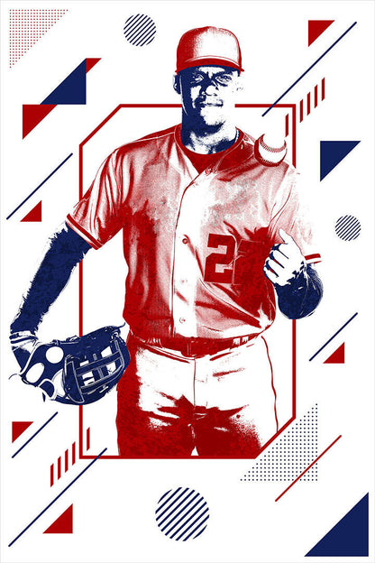 Juan Soto Washington Nationals | Geometric Art Style | Modern Baseball Poster - Sports Poster