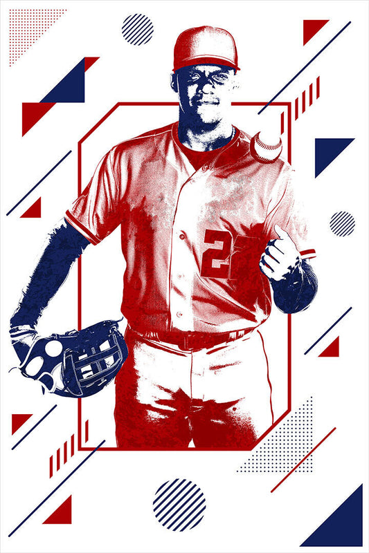 Juan Soto Washington Nationals | Geometric Art Style | Modern Baseball Poster - Sports Poster