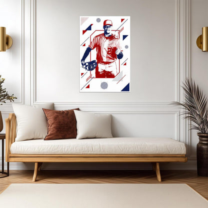 Juan Soto Washington Nationals | Geometric Art Style | Modern Baseball Poster - Sports Poster
