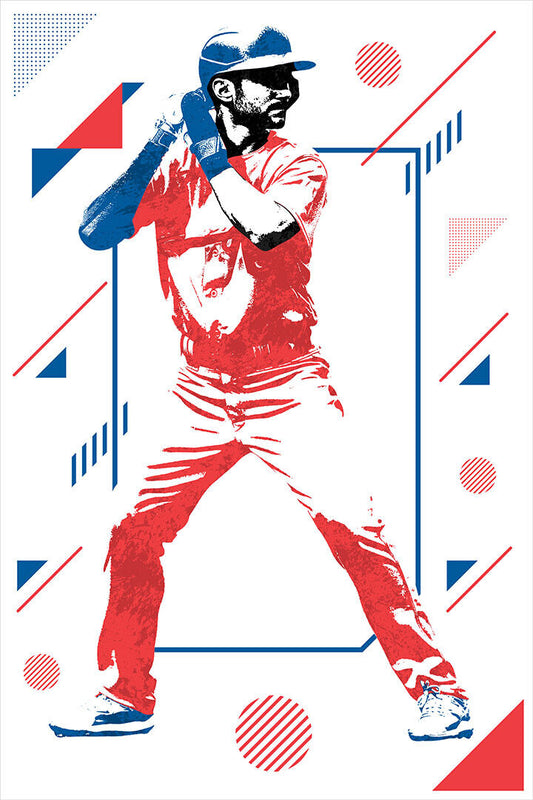 Trea Turner Los Angeles Dodgers | Geometric Art Style | Modern Baseball Poster - Sports Poster