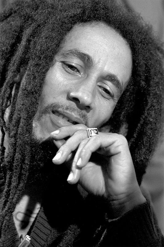 Bob Marley Songs of Freedom Era | Black and White Poster | Iconic Photography Print