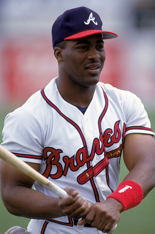 Ron Gant Atlanta Braves | Vintage At Bat Photo | Baseball Player Poster - Sports Poster