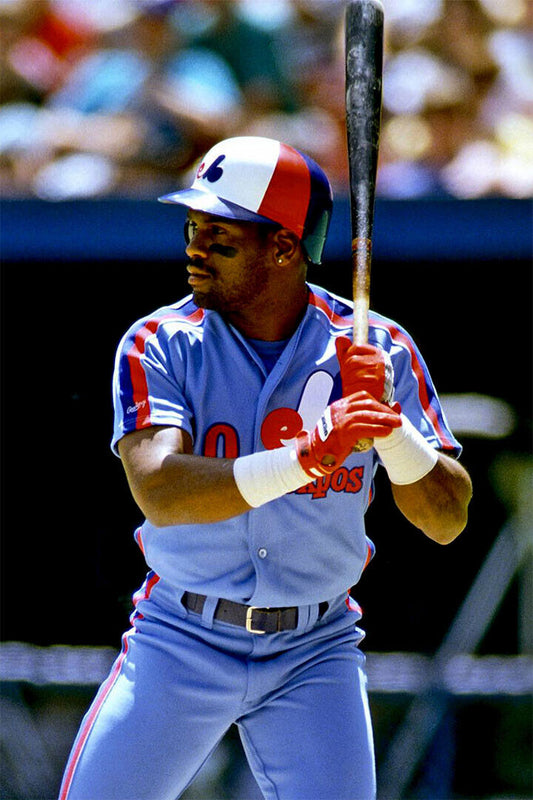 Tim Raines Montreal Expos | Vintage Player Photo | Baseball Hall of Fame Poster - Sports Poster