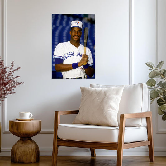Fred McGriff Batting Stance | Toronto Blue Jays Poster | Vintage Baseball Photo - Vintage & Retro Poster