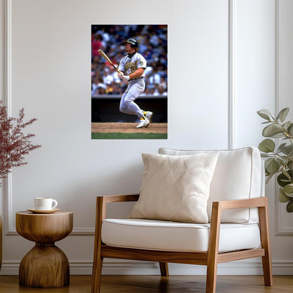Mark McGwire Oakland Athletics | At Bat Photo | Vintage Baseball Poster - Sports Poster