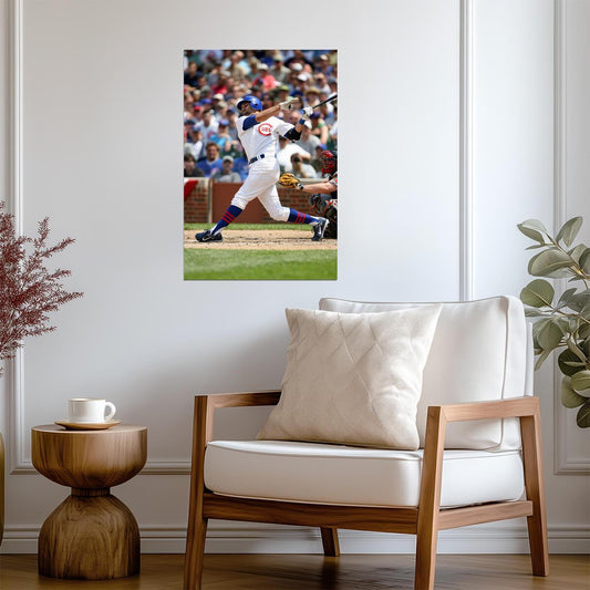 Justin Ruggiano Chicago Cubs | Hitting Action Shot | Baseball Player Poster - Sports Poster