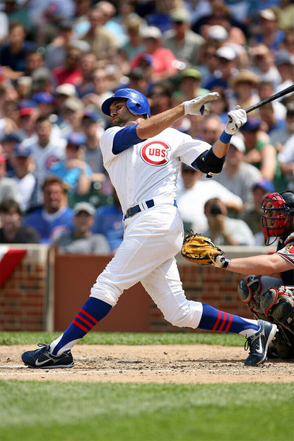 Justin Ruggiano Chicago Cubs | Hitting Action Shot | Baseball Player Poster - Sports Poster