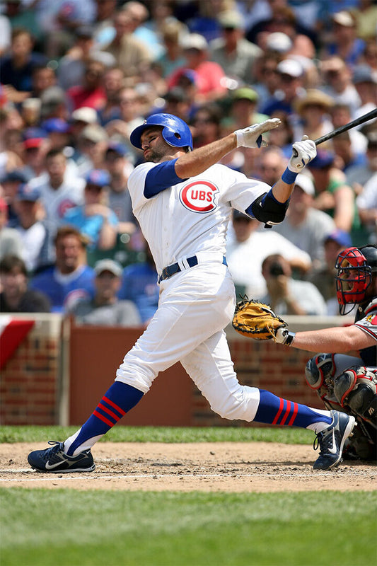 Justin Ruggiano Chicago Cubs | Hitting Action Shot | Baseball Player Poster - Sports Poster