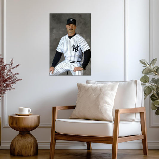 Don Mattingly New York Yankees | Player Portrait | Vintage Baseball Poster - Sports Poster