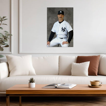 Don Mattingly New York Yankees | Player Portrait | Vintage Baseball Poster - Sports Poster