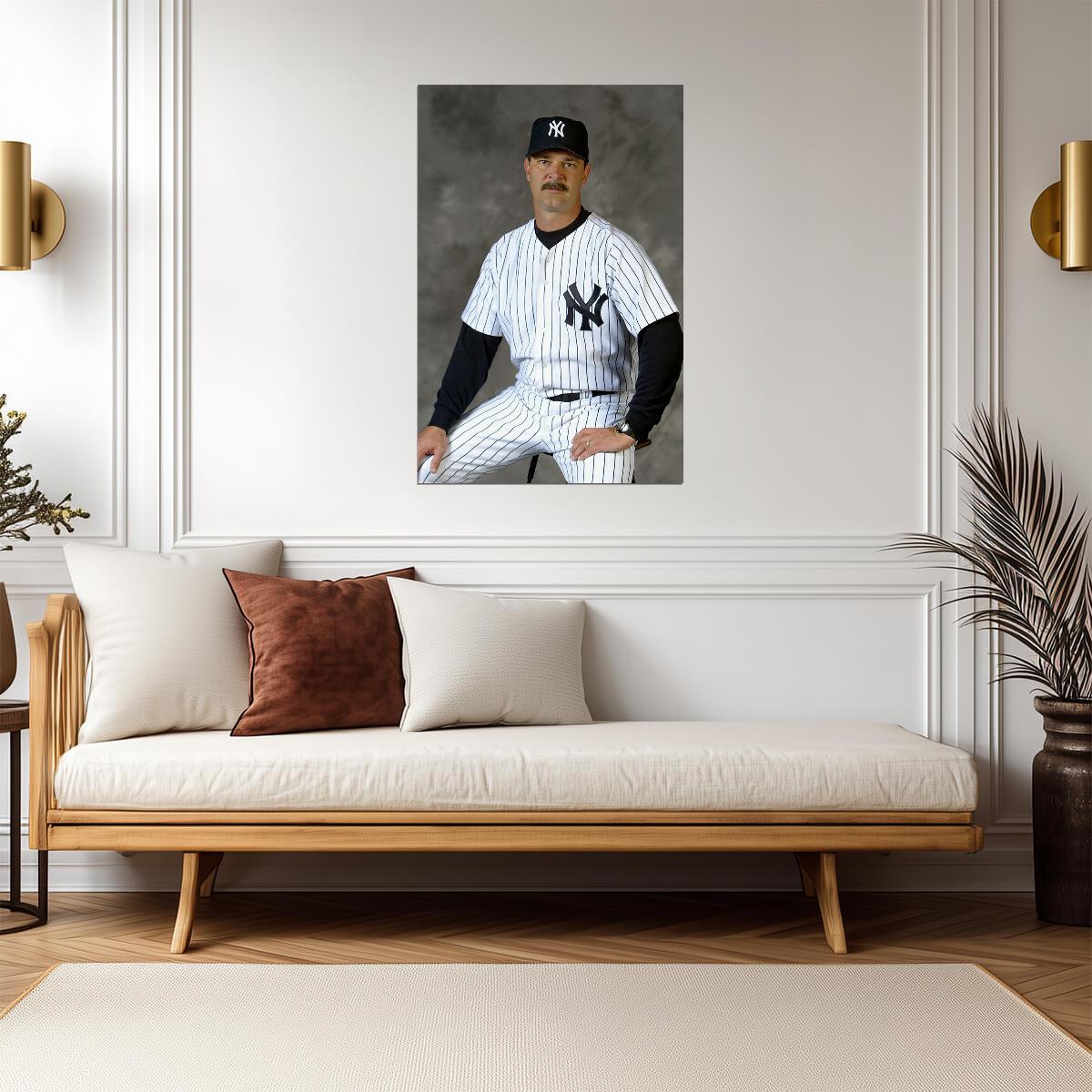 Don Mattingly New York Yankees | Player Portrait | Vintage Baseball Poster - Sports Poster