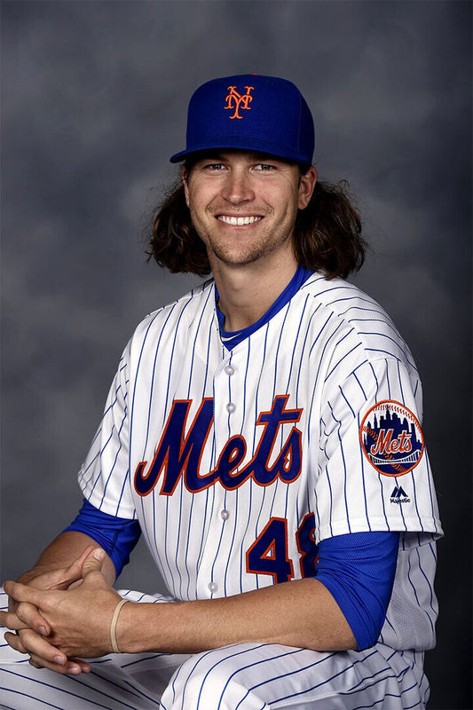 Jacob deGrom New York Mets | Player Portrait | Baseball Star Poster - Sports Poster