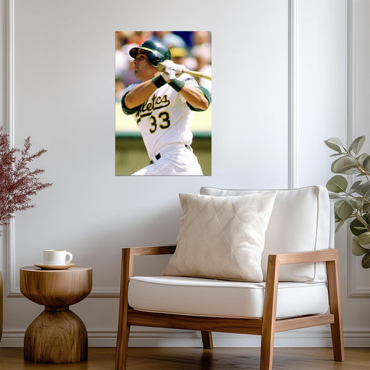 Jose Canseco Oakland Athletics | At Bat Photo | Vintage Baseball Poster - Sports Poster