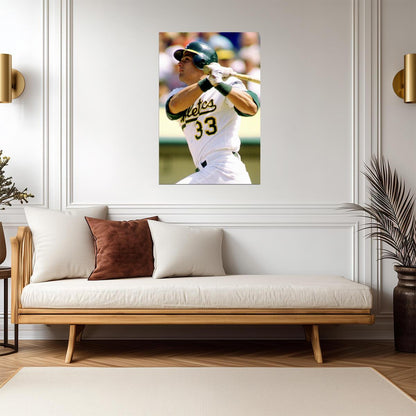 Jose Canseco Oakland Athletics | At Bat Photo | Vintage Baseball Poster - Sports Poster