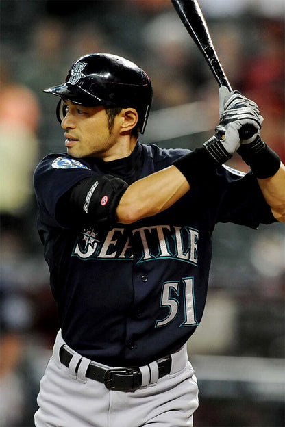 Ichiro Suzuki Seattle Mariners | At Bat Stance | Baseball Legend Poster - Sports Poster