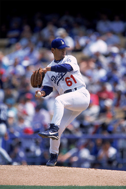 Chan Ho Park Los Angeles Dodgers | Pitching Motion | Vintage Baseball Poster - Sports Poster