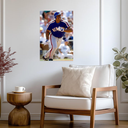 Bobby Bonilla New York Mets | Running The Bases | Vintage Baseball Poster - Sports Poster