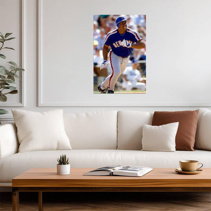 Bobby Bonilla New York Mets | Running The Bases | Vintage Baseball Poster - Sports Poster